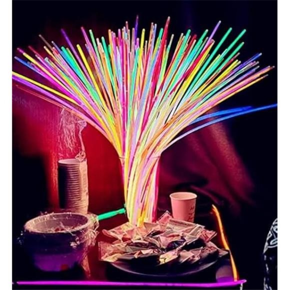 Glow Sticks Bulk 100ct 22'' Glow Necklaces with Connectors, for Party Festivals - Picture 6 of 7